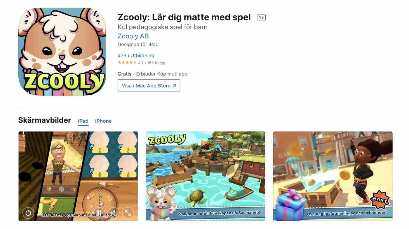 Recension av Zcooly: Matteapp för barn (2025)